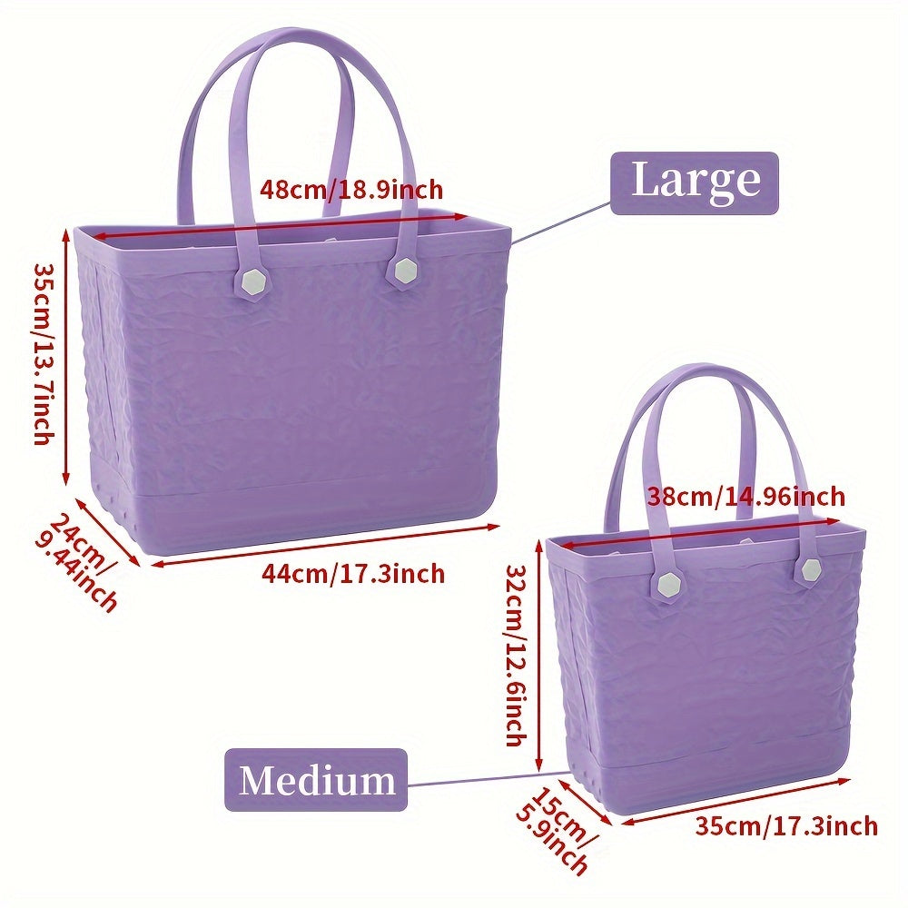 Textured Waterproof EVA Tote Bag